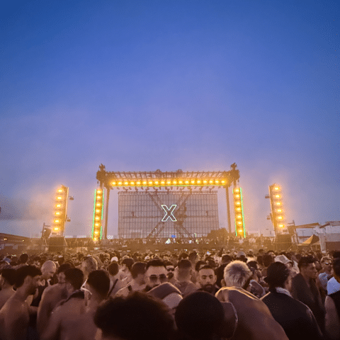 Vibrant crowd enjoying live music at Ultra Music Festival in Miami