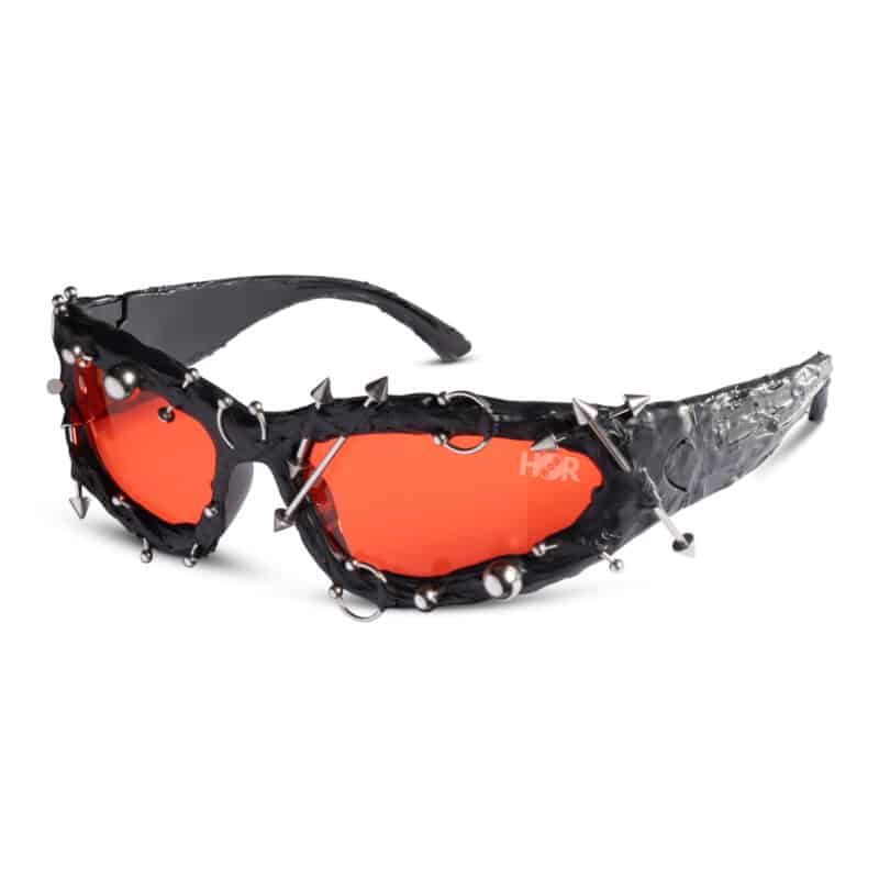 red lens piercing sunglasses
